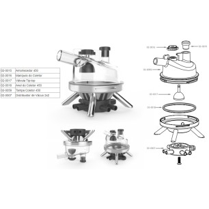 Coletor De Leite Inox Gimenez 450 2x2 Original Ordenhadeira