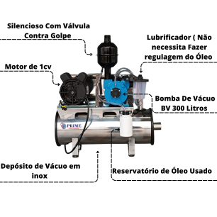 Ordenhadeira Mecânica em Inox Balde Ao pé BV 300 Motor de 1cv Com 2 Conjuntos